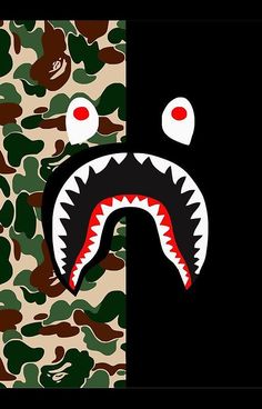 shark black bape camo