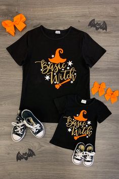 Resting Witch Face Halloween Kids Cotton T-Shirt Basic Soft Short Sleeve Tee Tops for Baby Boys Girls