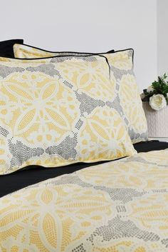 Moroccan Tile Bedding Set In Full Queen King Cal Black Yellow Duvet Cover Set In Moroccan Tile Pattern Full Queen King Cal Black Yellow Silver Cotton Bedding Geometric Pillowcases