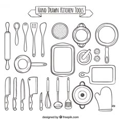Kitchen Tools Drawings kitchen tools | food illustrations, illustrations and doodles Kitchen Tools Drawings kitchen tools | food illustrations, illustrations and doodles