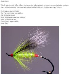 Steelhead Flies Green Butt Skunk #4 Salmon