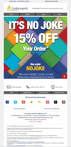 73 Best April Fools Emails And Web Content Images In 2019 Cookson Gold April Fools Day Email 2016 With Coupon Code Emailmarketing Marketing Aprilfools
