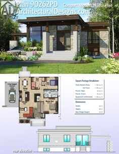 Modern Style House Plan - 3 Beds 2.00 Baths 2115 Sq/Ft Plan #497-31 ... Modern Style House Plan - 3 Beds 2.00 Baths 2115 Sq/Ft Plan #497-31 ...