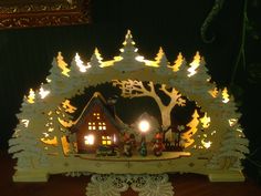 Lichterbogen Lichtbogen Kerzenbogen Weihnachtsdeko ATLE grau 40cm mit 5 Birnen