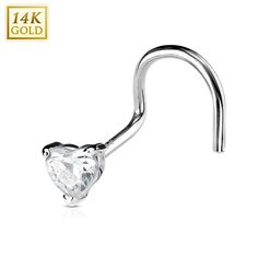 Baby Girls 14K jaune or blanc pierre cœur Vis Arrière Clous Post Boucles d/'oreilles petites