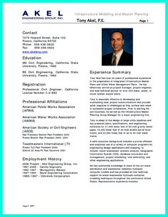 professional civil engineer resumes