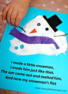 87 Best Winter Crafts For Toddlers Images Christmas An Easy Melted Snowman Kids Craft And Free Printable Poem Using A Simple Puffy
