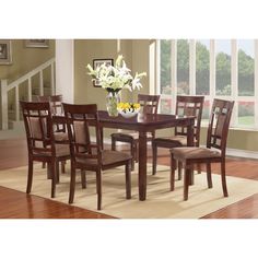 Dorel Living Andover Faux Marble Counter Height Dining Set, Cherry ... Dorel Living Andover Faux Marble Counter Height Dining Set, Cherry ...