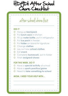 chore checklist