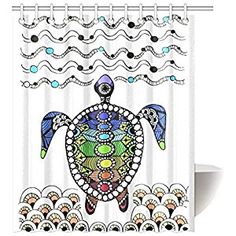 Polyester Fabric Bathroom Shower Curtain Set Ambesonne Ocean Decor Collection Blue Orange Yellow Colorful Fishes and Old Turtle Coral Reefs Dahab Red Egyptian Sea Picture