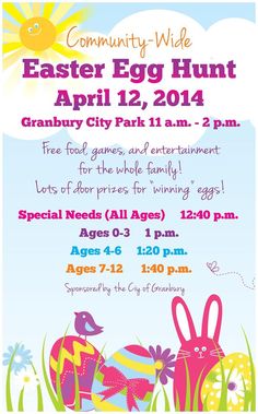 easter egg hunt flyer template word