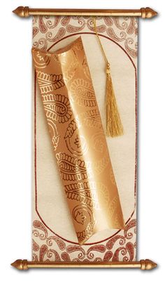scroll wedding invitations cards