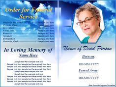 free editable funeral program template