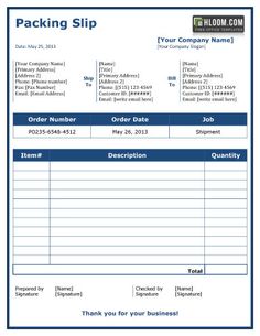 template for packing list