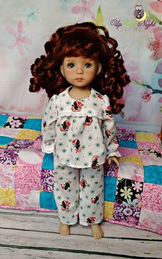 Doll Clothes fit American Girl Boy Twin 15 Sleepwear 2pc Penguins Turquoise Pink
