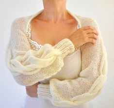 Desmontable Correa De Boda Marfil Chal Bufanda Bolero Bolero manga encaje pluma del grano