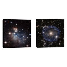 Blue 12 x 18 Epic Graffiti Maelstrom Cloud Hubble Space Telescope Giclee Canvas Wall Art