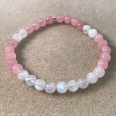 Healing Bracelet,Gift for her Rose Quartz Cord Bracelet Unisex Bracelet Minimalist Jewelry Moonstone Cord Bracelet Yoga Jewelry