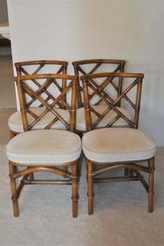 14 Best Vintage Ficks Reed Images In 2018 Rattan Furniture Ficks Reed Vintage Rattan Dining Chairs 4 With Upholstered Seats Sisters Antiques In