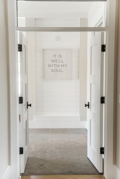 Chantilly Lace by Benjamin Moore Shiplap Paint Color Chantilly Lace by Benjamin Moore Double Doors, Minnesota, Foyer Decorating, Texas, Benjamin Moore, Zurich, Diy