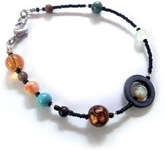 A Women Solar System Eight Planetary Bracelets Natural Stone Bead Bracelet Charm Bracelet Gift for Girls Mens Teens Student Best Friend Forever