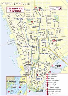 maps of new york top tourist attractions free printable