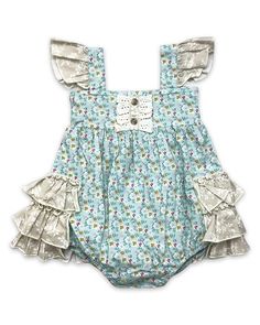 Lilly and Sid Baby Boys Bunny Bubbles Applique Playsuit Romper