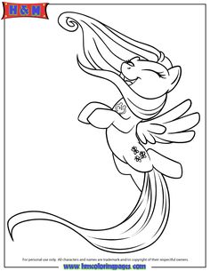 My Little Pony Happy Fluttershy Coloring Page
