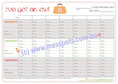 printable medication chart