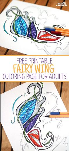 Grab This Fairy Wing Coloring Page For Adults