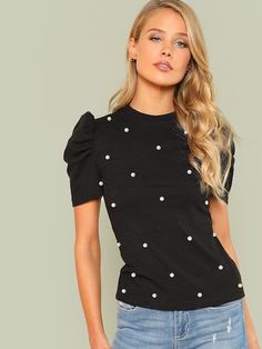 Blusas con perlas 2020 deals