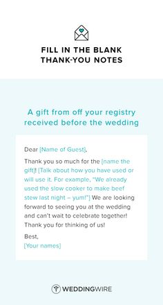 wedding thank you note etiquette