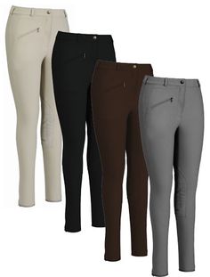 Dublin Active Slender Euro Seat Front Zip Riding Breeches Lightweight