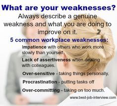 pin on common interview questions what is your weakness interview question