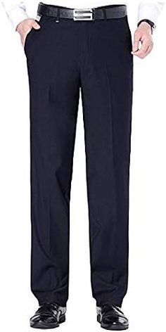 Lutratocro Mens Corduroy Solid Business Casual Straight Slim Fit Long Pants