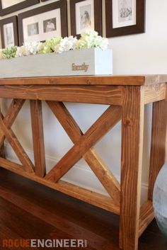DIY X Brace Console Table DIY X Brace Console Table