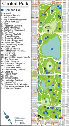 central park ny map of attractions
