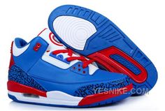 Men NK Air JD 3 Captain America BlueRedWhite PWmDS Men NK Air JD 3 Captain America BlueRedWhite PWmDS