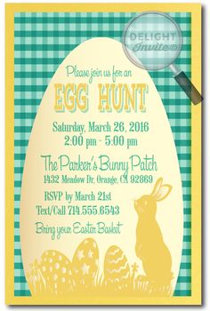 9 best easter party invitations images on pinterest easter