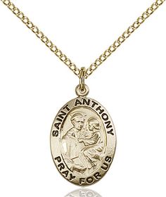 14kt Gold Filled St Gold Plate Heavy Curb Chain Patron Saint Travelers//Motorists 7//8 x 3//4 Christopher Pendant
