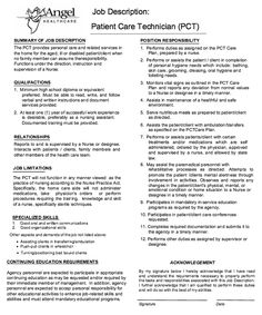 patient care technician resumes