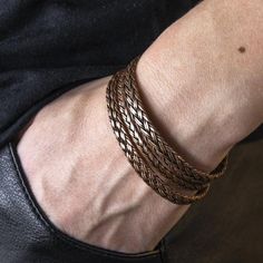Women Wire Bracelet Unique Design Jewelry Braided Silver Oxidized Bracelet Gift for Her Boho Style Bracelet