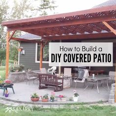 How To Build A Diy Covered Patio Backyard Patios And Woods Learn How To Build An Amazing Covered Roof For Your Patio Provide A Little Shade