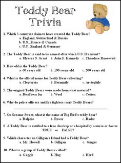 Nicknames for teddy bears
