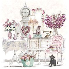 4 papel de Almuerzo Servilletas Para Decoupage Mesa de Fiesta Artesanía Vintage familia De Ciervos