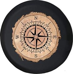 SUV and Many Vehicle 16 Inch RV LLZQJ-DAA Compass Rose Black Spare Tire Cover UV Sun Wheel Covers Fit for Jeep,Trailer