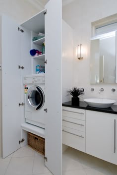 Bathroom & Laundry Combo, why not have them together to save space? Having…
