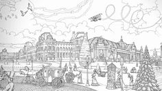 Secret PARIS Colouring Book