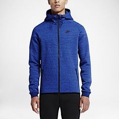 nike tech fleece hoodie mens blue
