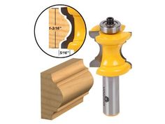 Yonico 13102 23//32-Inch Radius Convex Column//Face Molding Router Bit 1//2-Inch Shank